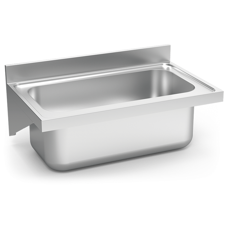 Fregadero colg. c/cartelas 1C 1000x600x405 mm.