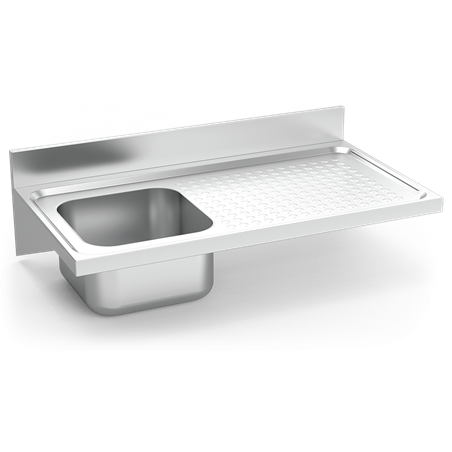 Fregadero colg. c/cartelas 1C,ED 1000x550x215 mm.