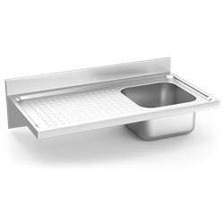 Fregadero colg. c/cartelas 1C,EI 1000x550x215 mm.