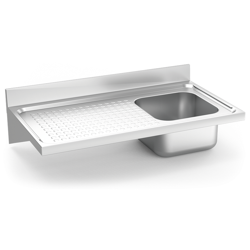 Fregadero colg. c/cartelas 1C,EI 1000x550x215 mm.