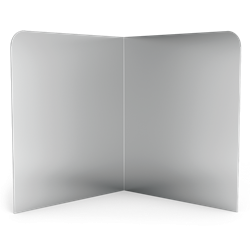 Peto postizo liso para acoplar a lavamanos de esquina de 350 mm.