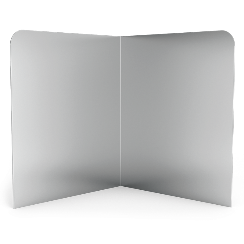 Peto postizo liso para acoplar a lavamanos de esquina de 350 mm.