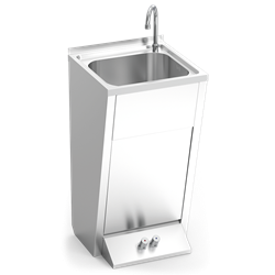 Lavamanos registrable c/pedestal doble pulsador