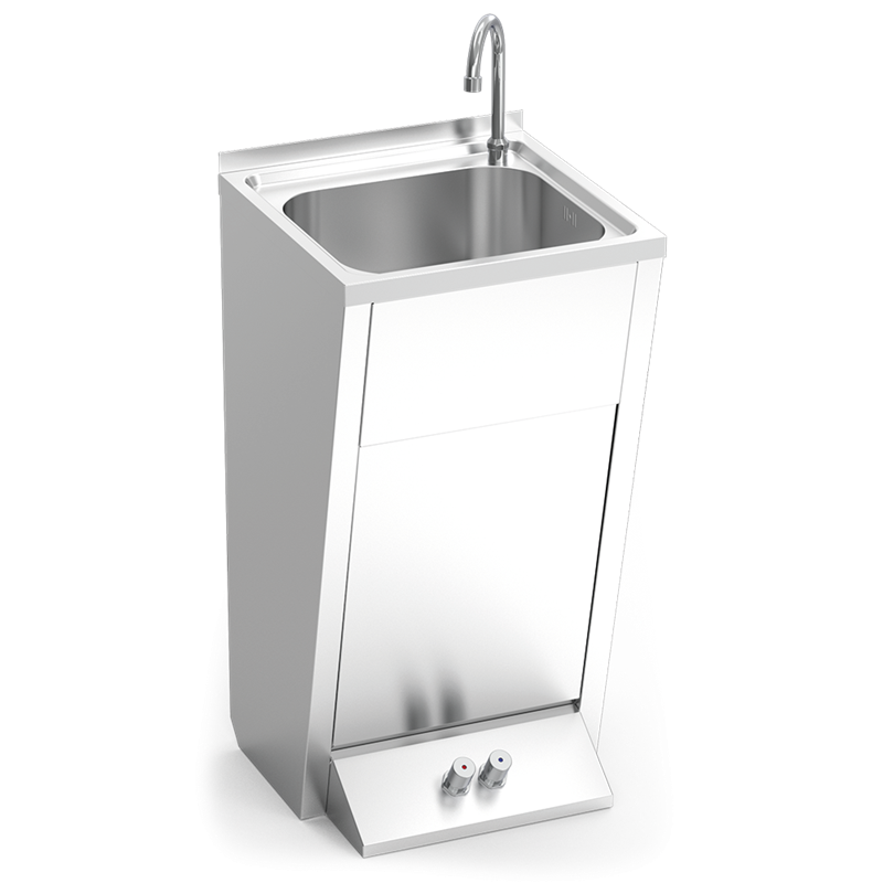 Lavamanos registrable c/pedestal doble pulsador