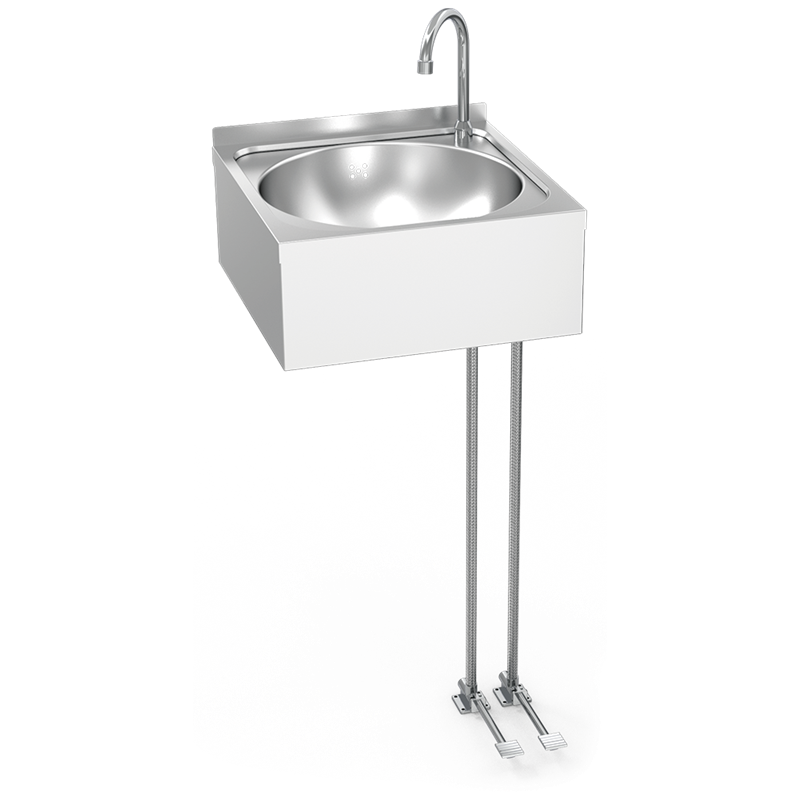 Lavamanos mural c/doble pedal