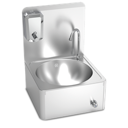 Lavamanos mural de rodilla esquinas redondas