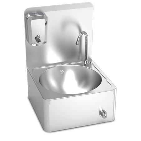 Lavamanos mural de rodilla esquinas redondas