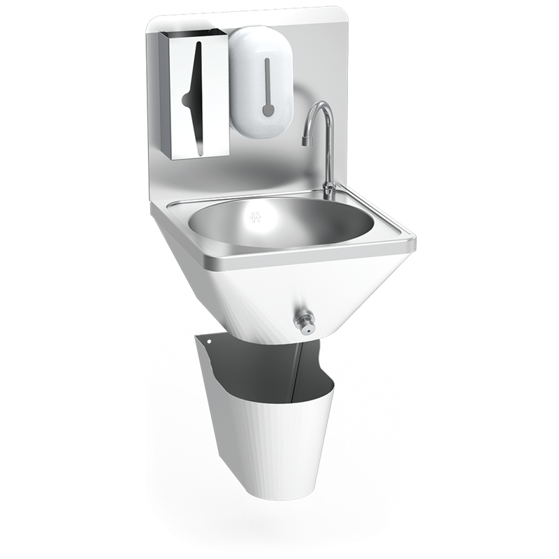 Lavamanos integral mural de rodilla