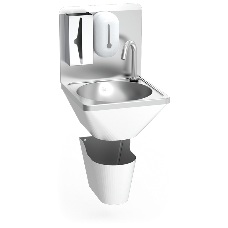 Lavamanos integral mural electrónico