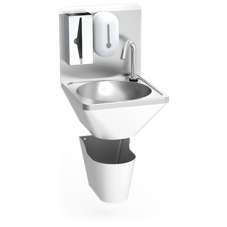 Lavamanos integral mural electrónico