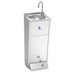 Lavamanos registrable c/pedestal un pulsador XS