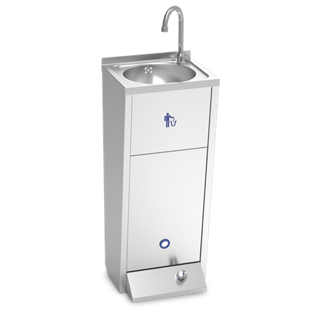 Lavamanos registrable c/pedestal un pulsador XS