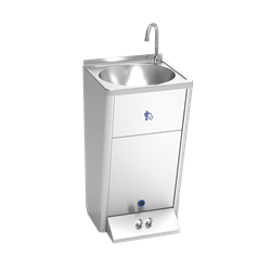 Lavamanos registrable autónomo eléctrico doble pulsador agua fría y caliente