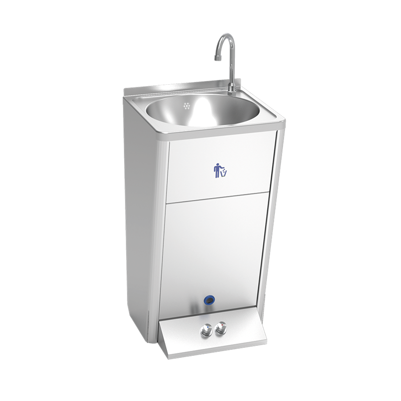 Lavamanos registrable autónomo eléctrico doble pulsador agua fría y caliente