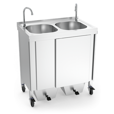 Lavamanos registrable portátil autónomo grandes eventos 800x500x850 mm