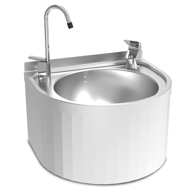 Fuente de agua de fijación mural redonda 350x300x200 mm.