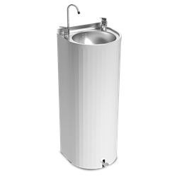 Fuente de agua de columna con pedal 350x300x850 mm.