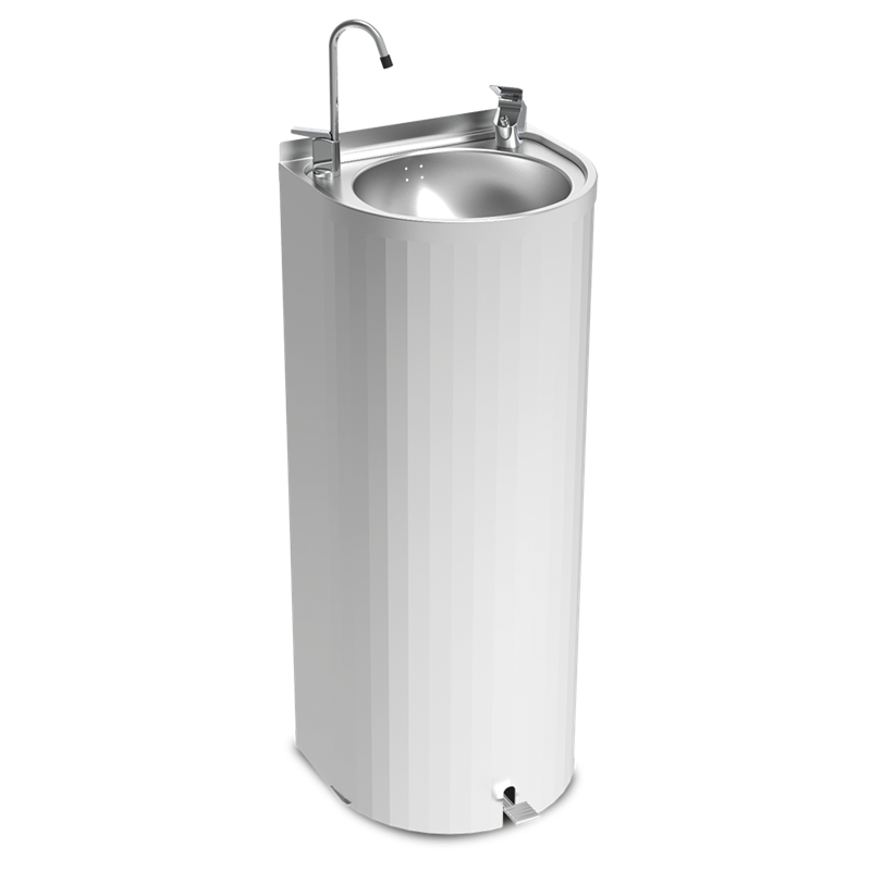 Fuente de agua de columna con pedal 350x300x850 mm.