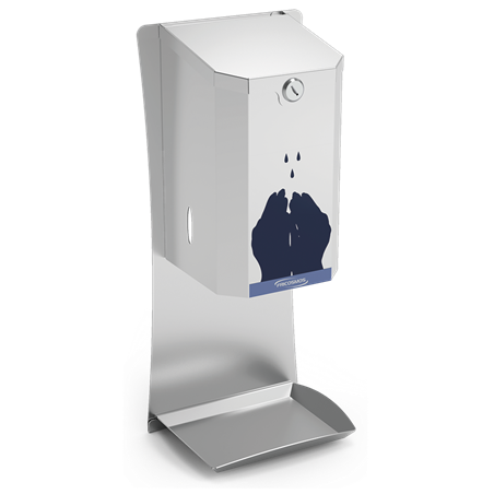 Dispensador acero inox de gel hidroalcohólico de pared