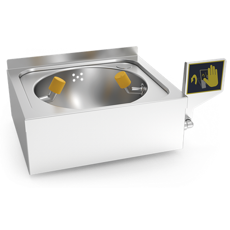 Lavaojos mural de emergencia en acero in oxidable